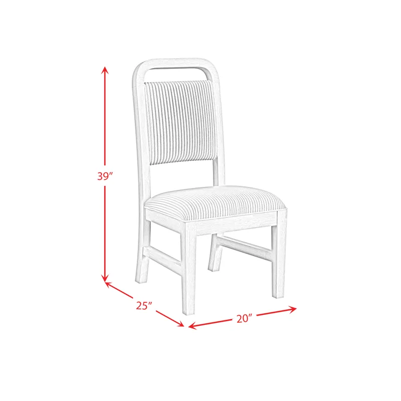 Ridgemont Dining Side Chair with Grey Fabric in Natural (2 Per Carton)