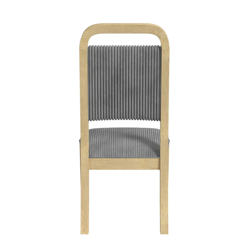 Ridgemont Dining Side Chair with Grey Fabric in Natural (2 Per Carton)