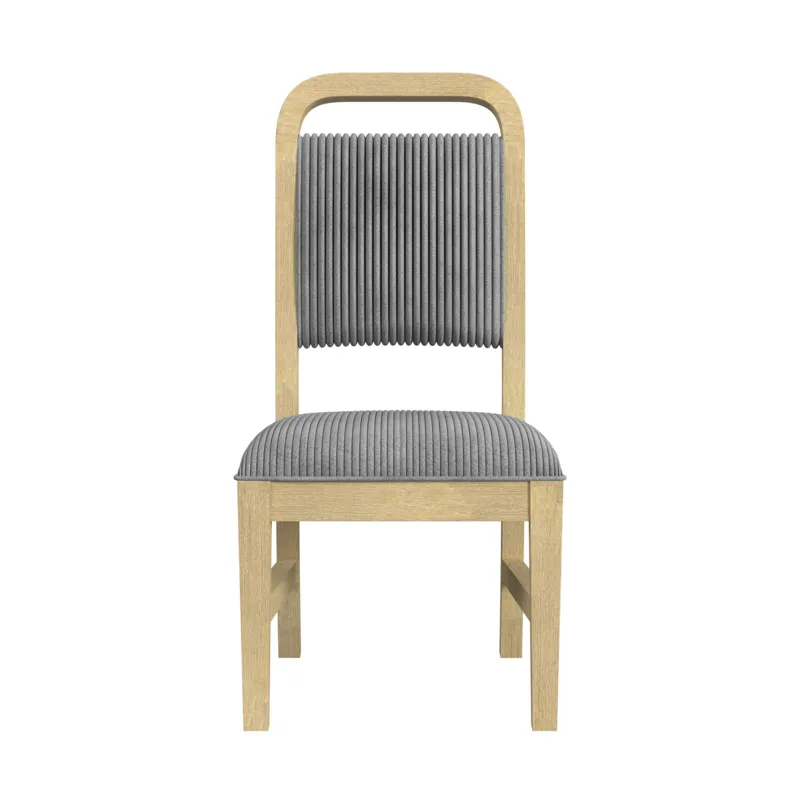 Ridgemont Dining Side Chair with Grey Fabric in Natural (2 Per Carton)