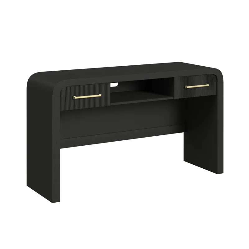 Ridgemont Dressing Table in Black with Grain