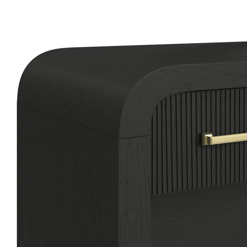 Ridgemont Dressing Table in Black with Grain