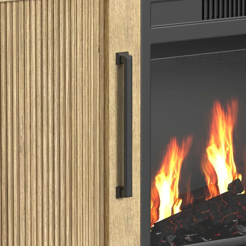 Ridgemont 70\" TV Console without Fireplace Insert in Natural