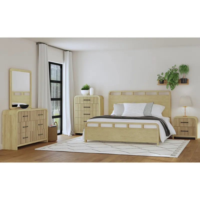 Ridgemont Full Panel Bed in Natural