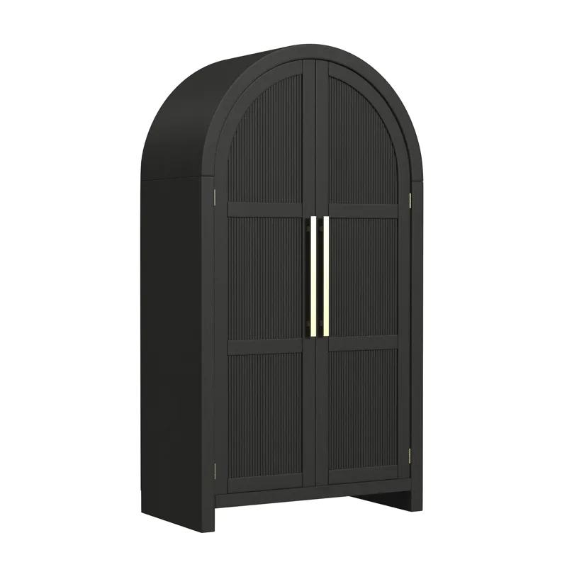 Ridgemont Large Bookcase in Black with Grain