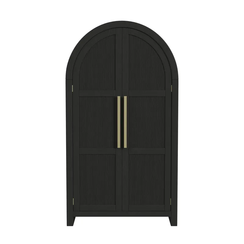 Ridgemont Large Bookcase in Black with Grain