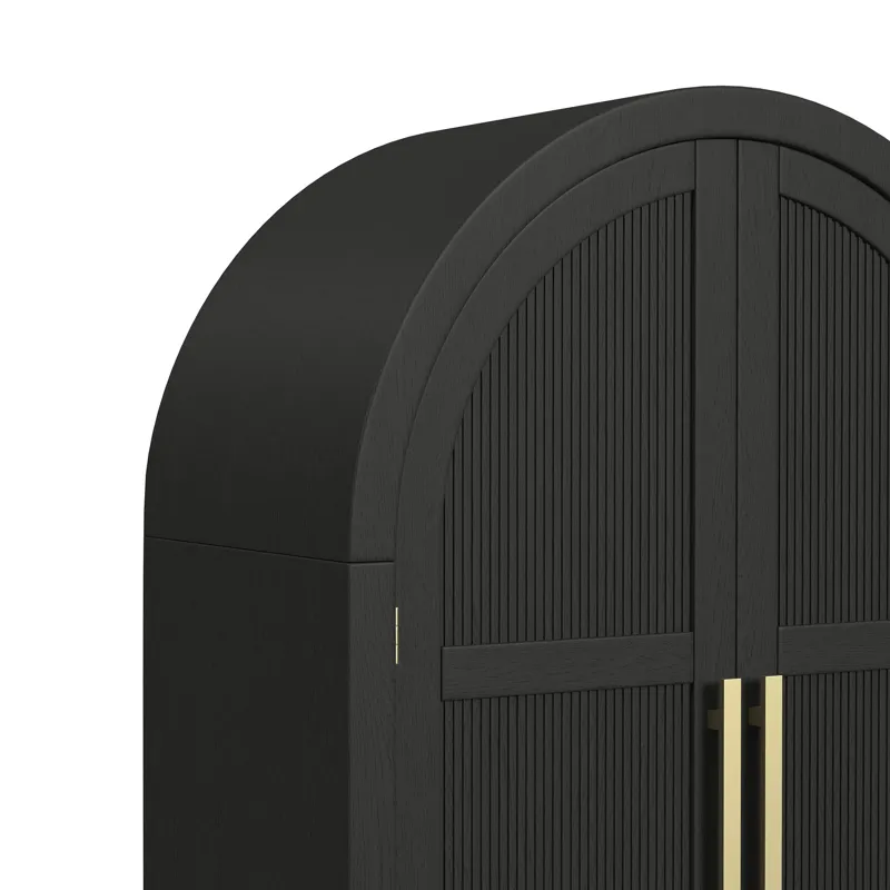 Ridgemont Large Bookcase in Black with Grain