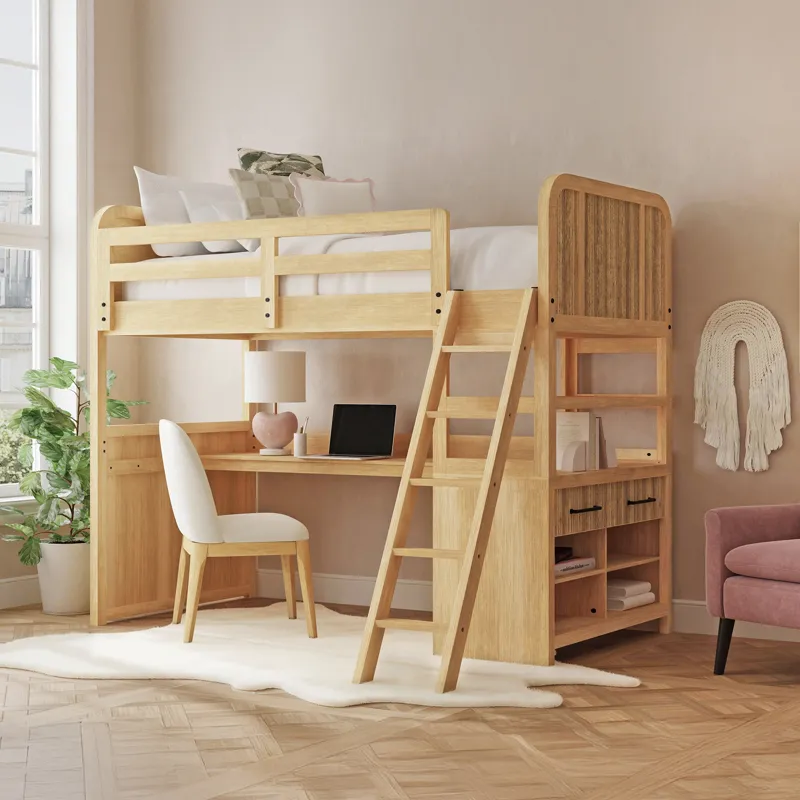 Ridgemont Loft Complete Bunk Bed in Natural