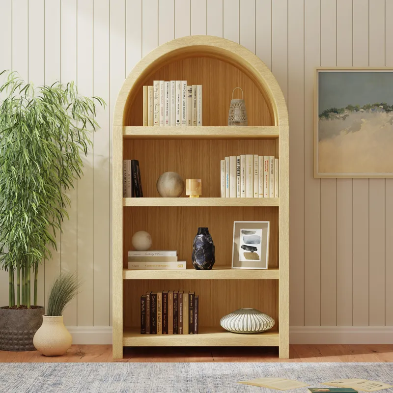 Ridgemont Open Bookcase in Natural