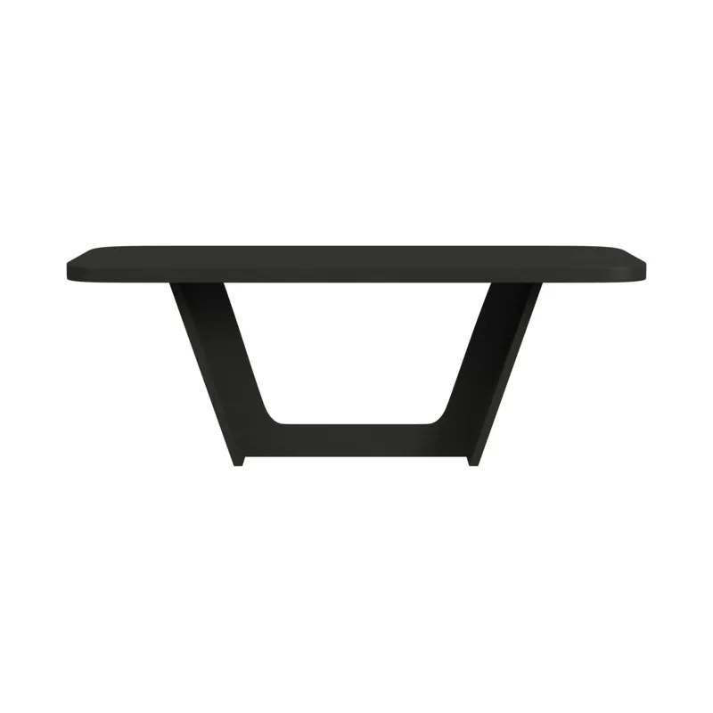 Ridgemont Rectangular Dining Table in Black with Grain