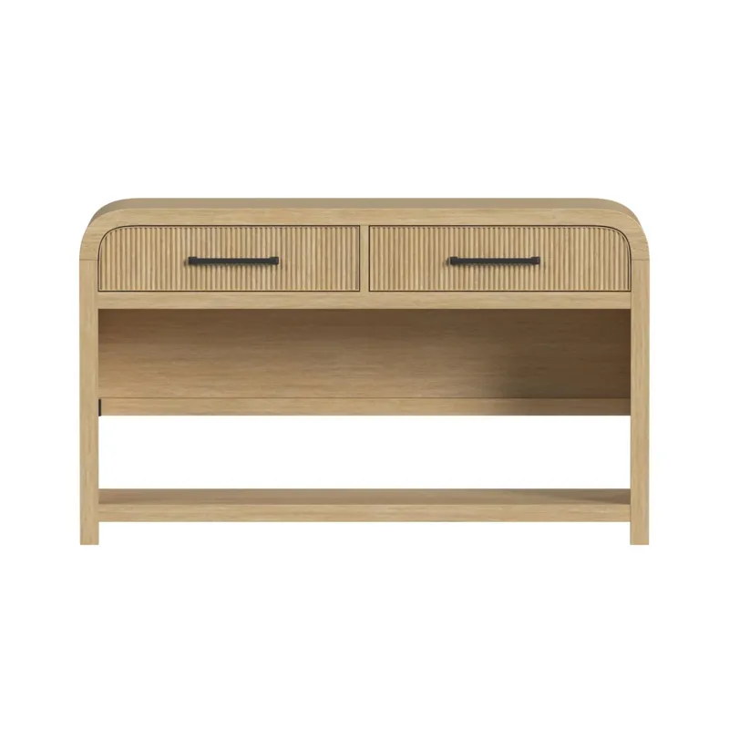 Ridgemont Sofa Table with Bottom Shelf in Natural