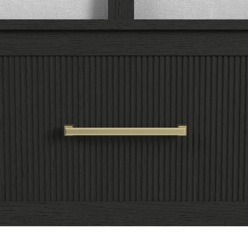Ridgemont Full Storage Bed in Black with Grain