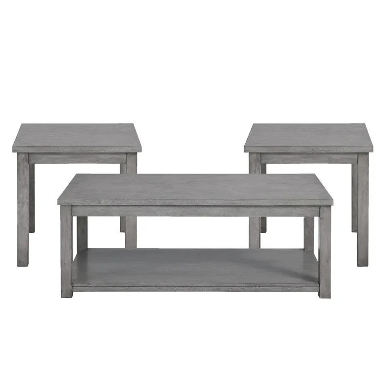Rina Three Pack Occasional set, coffee W/ Casters in grey