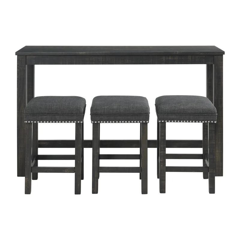 River Loft River Occasional Bar Table Single Pack Grey (Table + Three Stools)