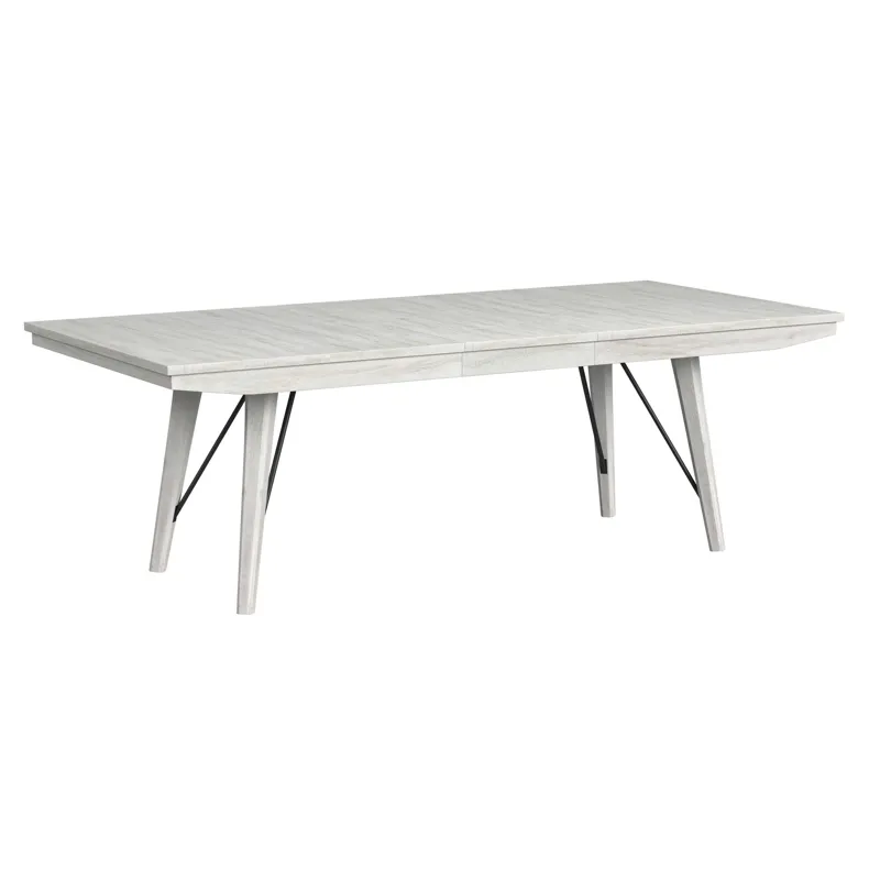 Rogen Rustic Dining Table with 18\" Leaf in Rustic White