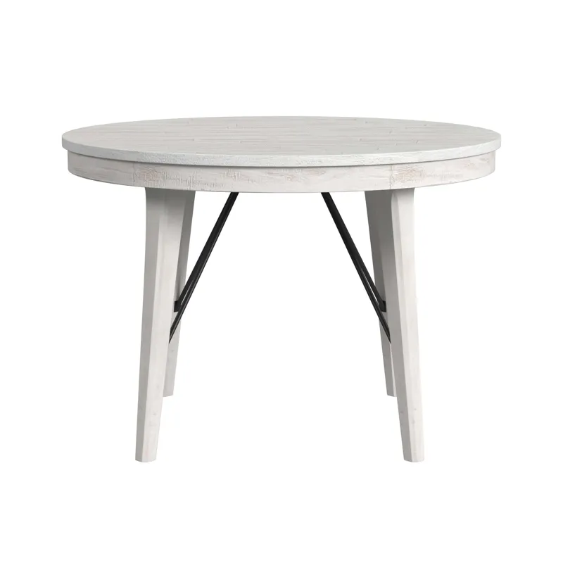 Rogen Rustic Round Counter Table in Rustic White