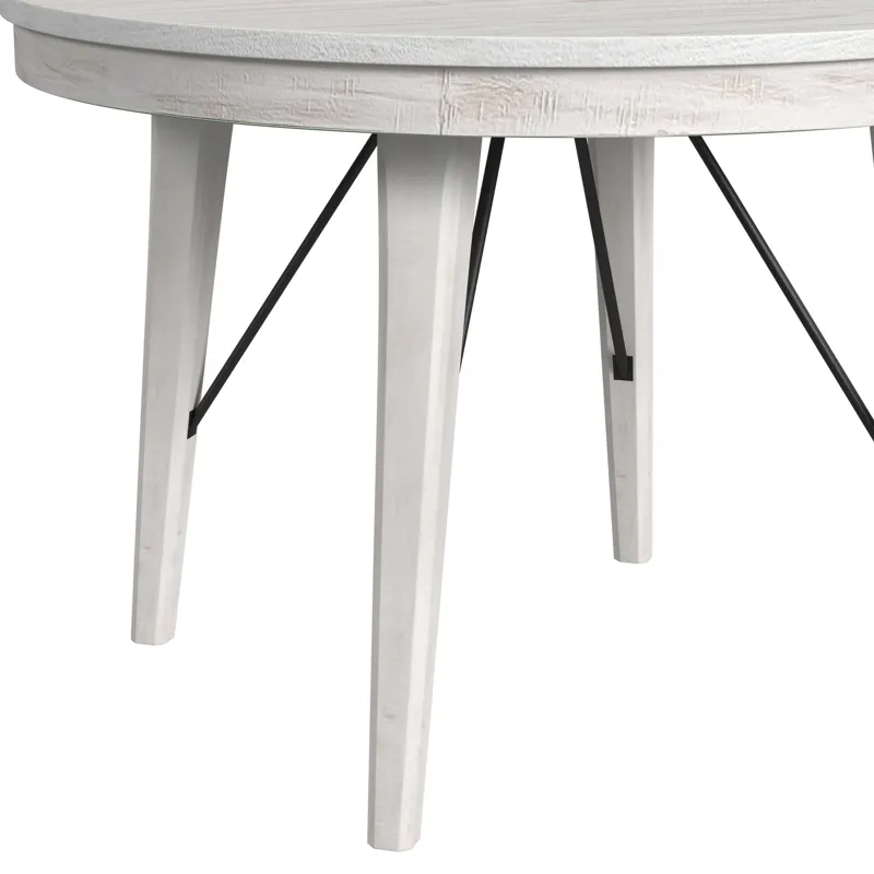Rogen Rustic Round Counter Table in Rustic White