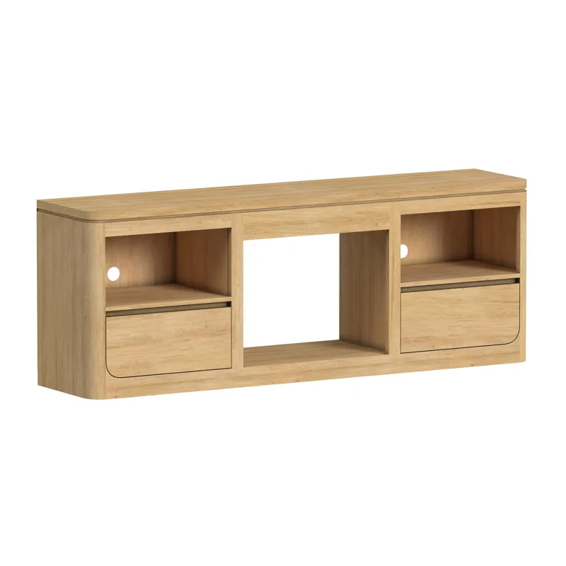 Rosalie 71\" TV Console without Fireplace Insert in Natural
