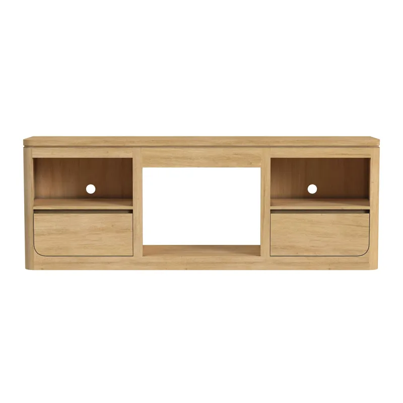 Rosalie 71\" TV Console without Fireplace Insert in Natural
