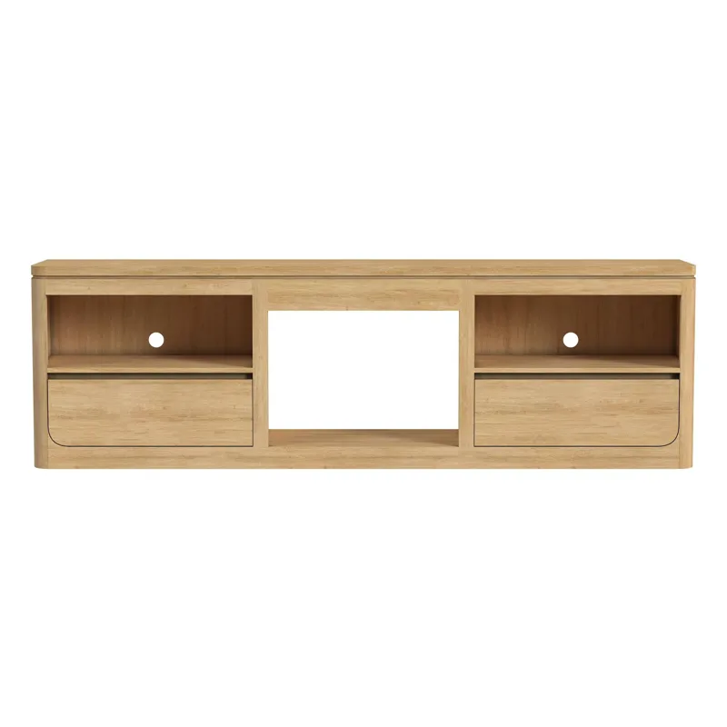 Rosalie 82\" TV Console without Fireplace Insert in Natural