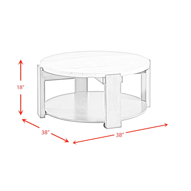 Rosamel Round Coffee Table in Ash Brown