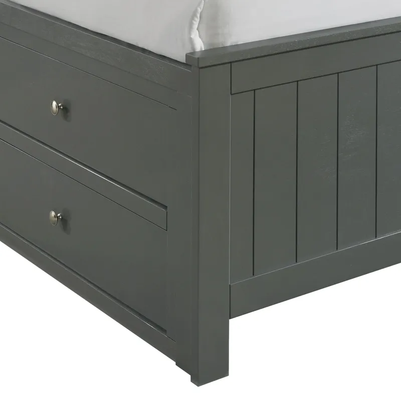 Sami Full Captains Bed in Grey