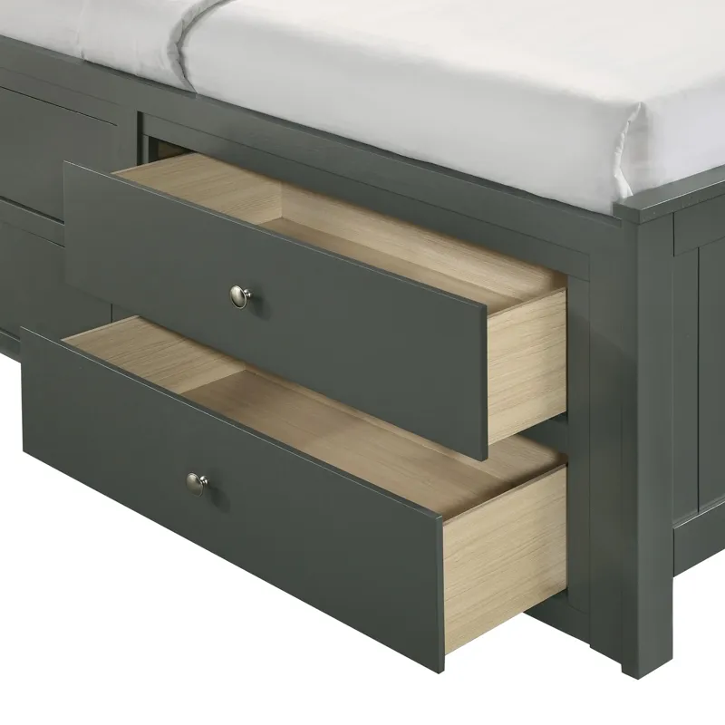 Sami Full Captains Bed in Grey
