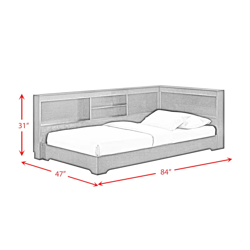 Sami Twin Corner Bed in Espresso