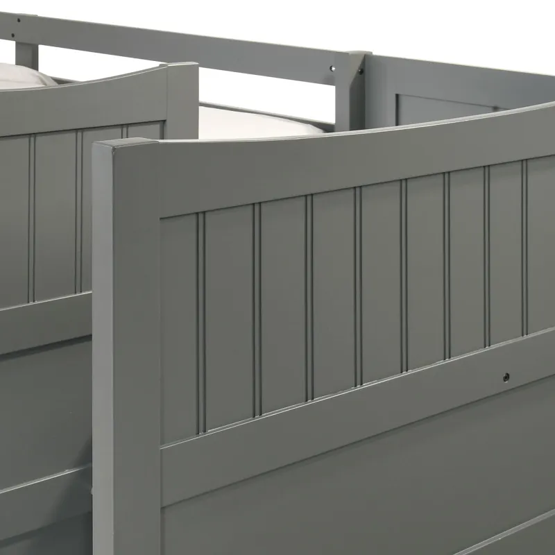 Sami Twin Over Twin Step Bunk with Right HB in Grey