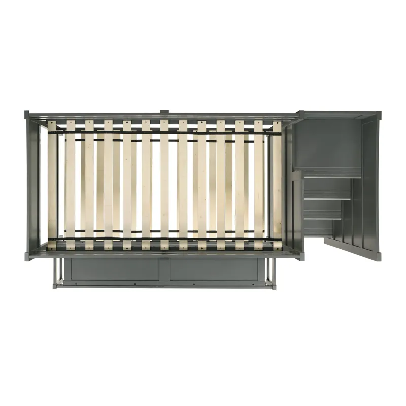 Sami Twin Over Full Step Bunk with Right HB in Grey