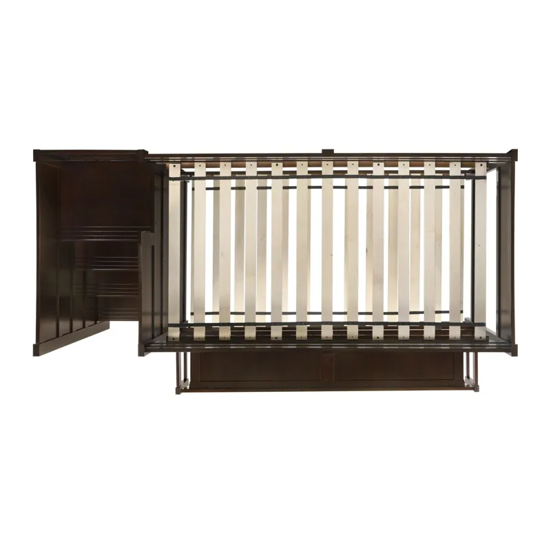 Sami Twin Over Full Step Bunk with Left HB in Espresso