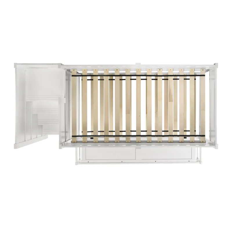 Sami Twin Over Full Step Bunk with Left HB in White