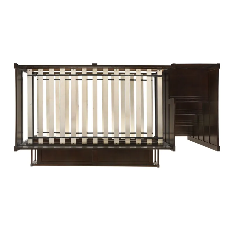 Sami Twin Over Full Step Bunk with Right HB in Espresso