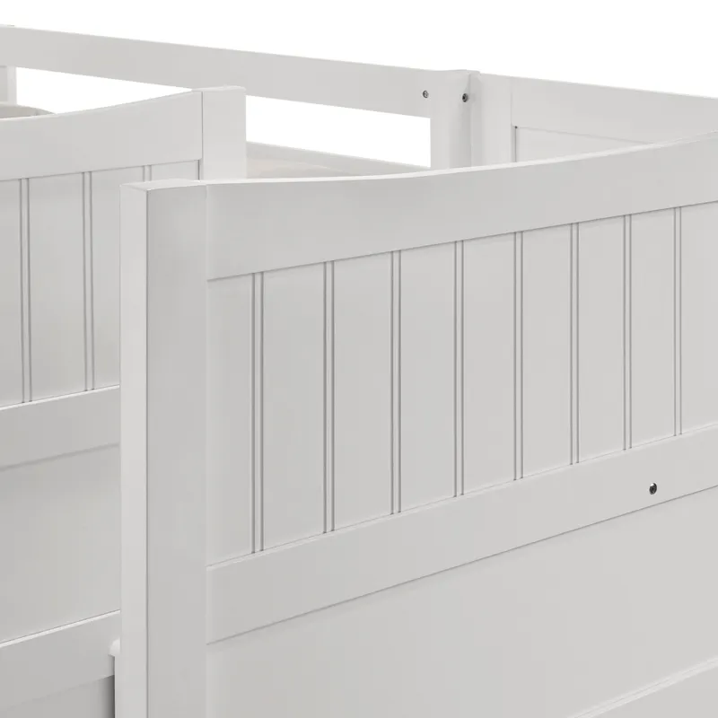 Sami Twin Over Full Step Bunk with Right HB in White