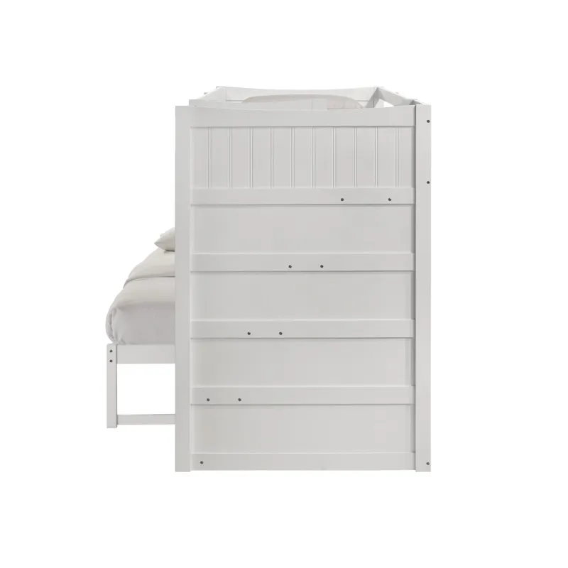 Sami Twin Over Full Step Bunk with Right HB in White