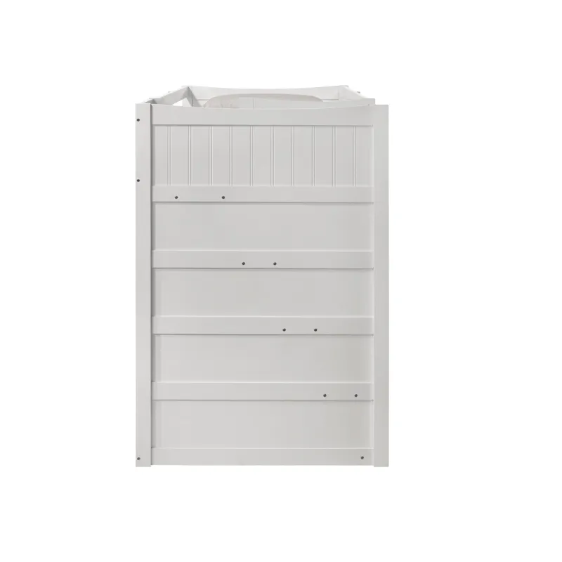 Sami Twin Over Twin Step Bunk with Left HB in White