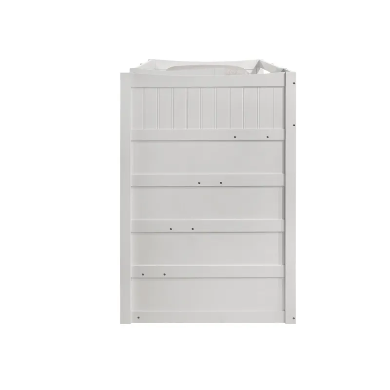 Sami Twin Over Twin Step Bunk with Right HB in White