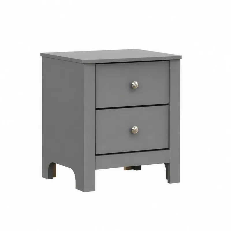 Sami Youth 2-Drawer Nightstand in Grey