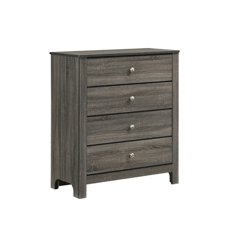 Sami Youth 4-Drawer Chest in Grey