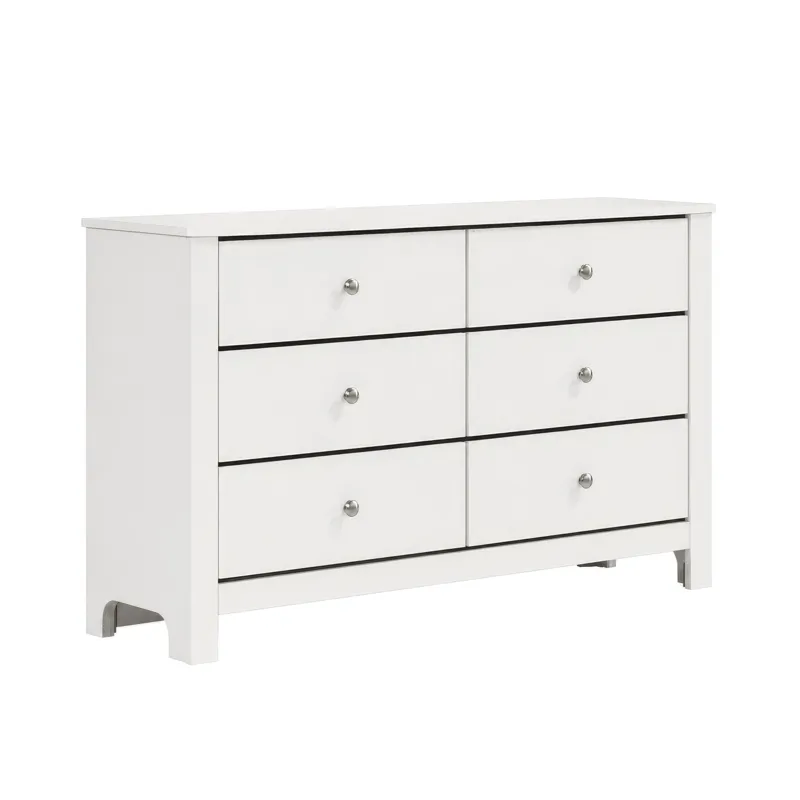 Sami Youth 6-Drawer Dresser in White