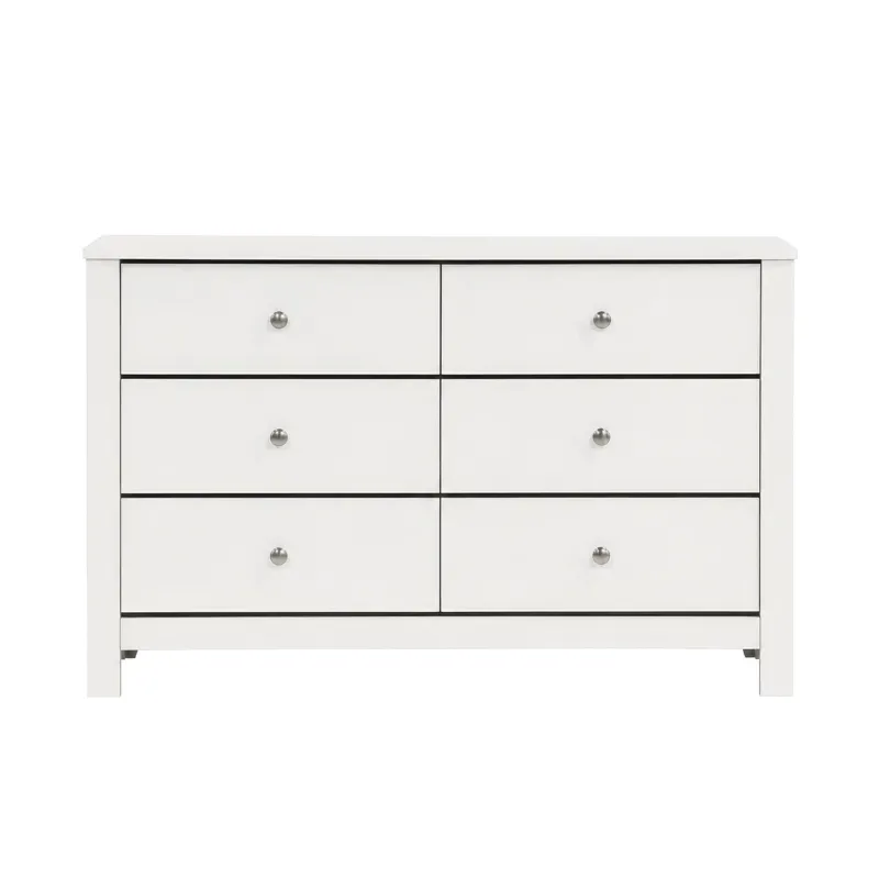 Sami Youth 6-Drawer Dresser in White