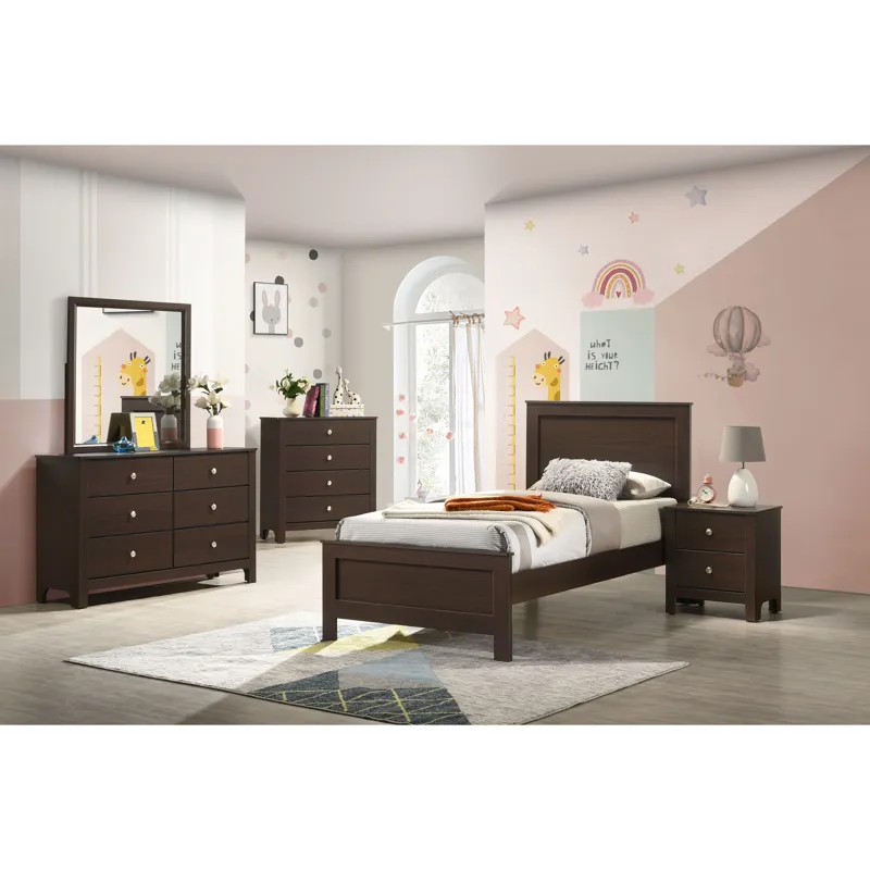 Sami Youth 2-Drawer Nightstand in Espresso