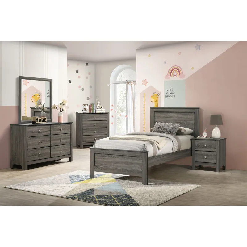 Sami Youth 4-Drawer Chest in Grey