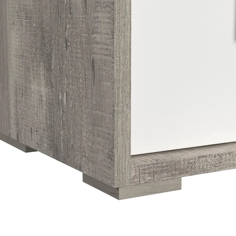 San Matteo Dresser and Mirror Set in Dual Tone