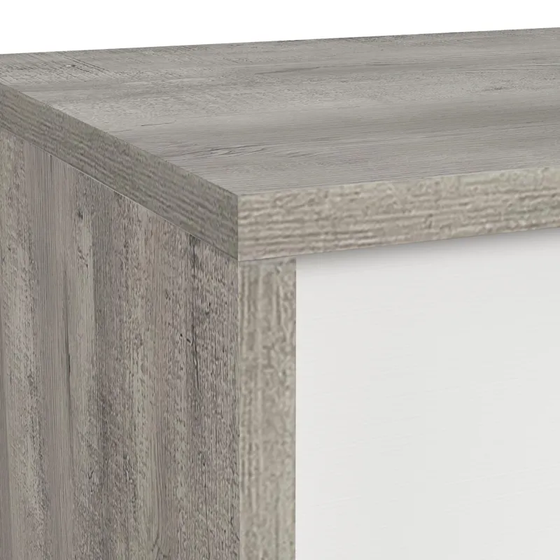 San Matteo Dresser and Mirror Set in Dual Tone