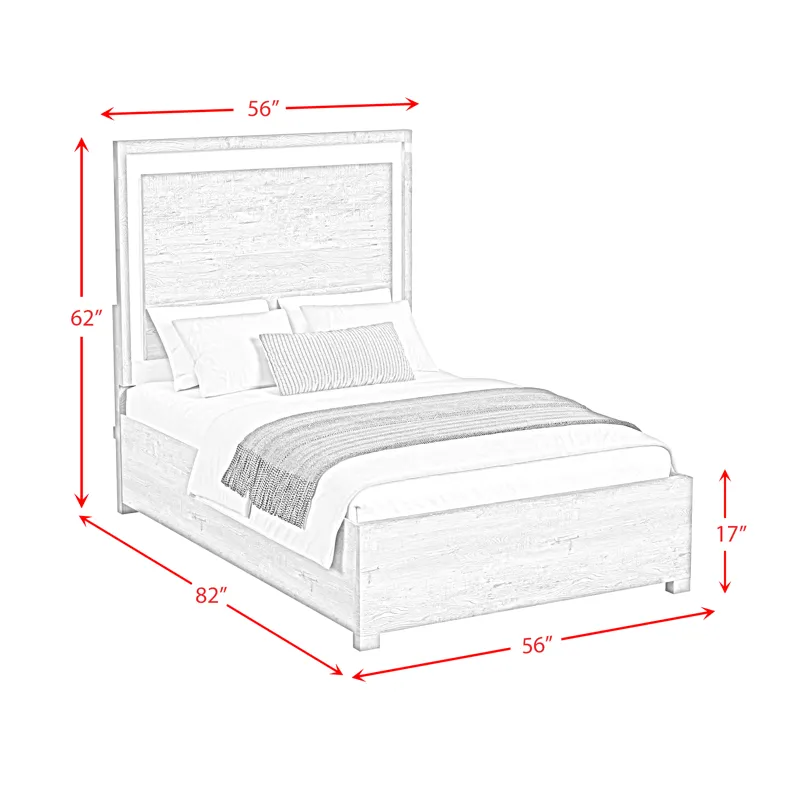 San Matteo Full Bed with LED in Dual Tone