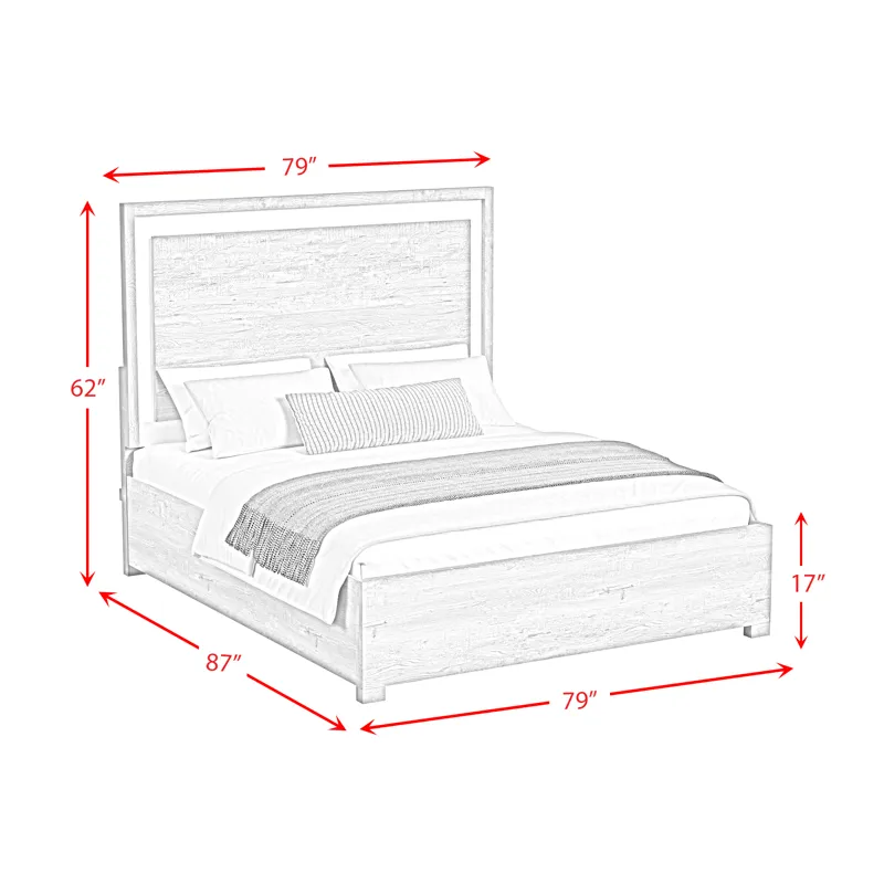 San Matteo King Bed with LED in Dual Tone