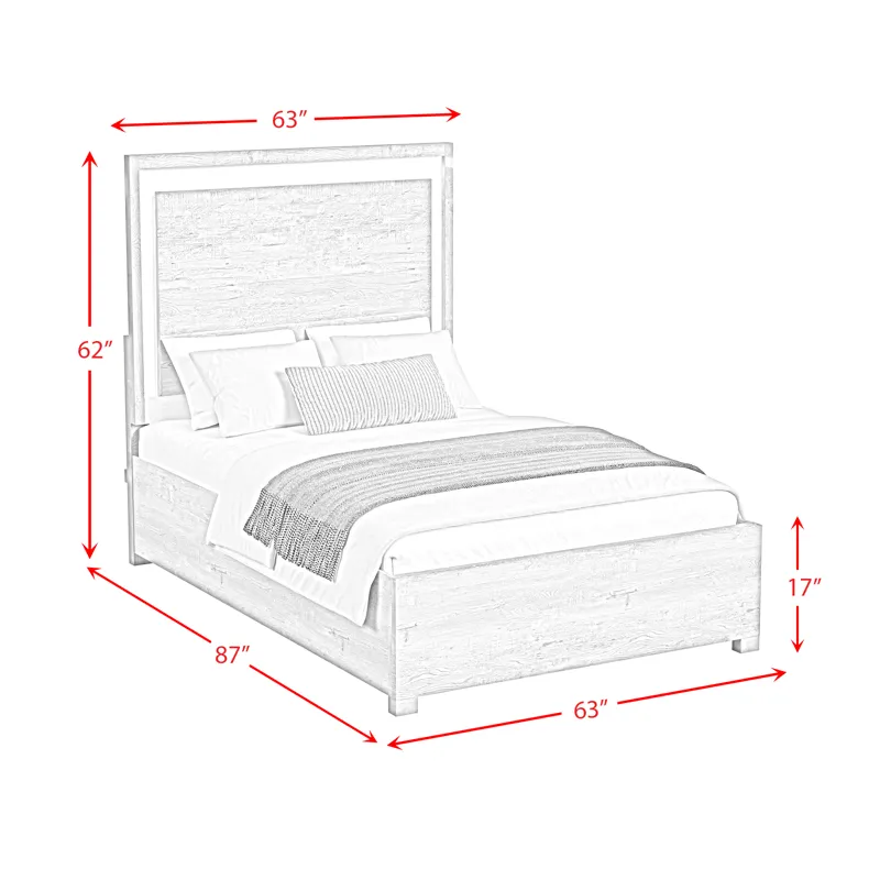 San Matteo Queen Bed with LED in Dual Tone