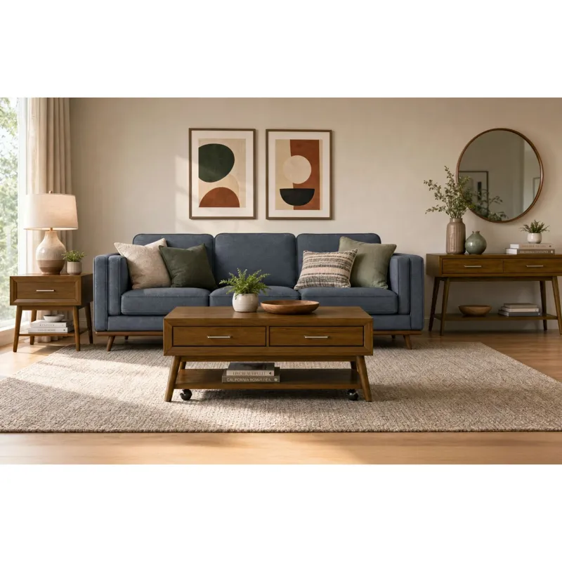 Santa Barbara Sofa Table in Walnut