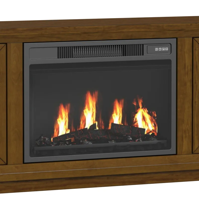 Santa Barbara KIT - 60" TV Console in Walnut w/23" Fireplace Insert