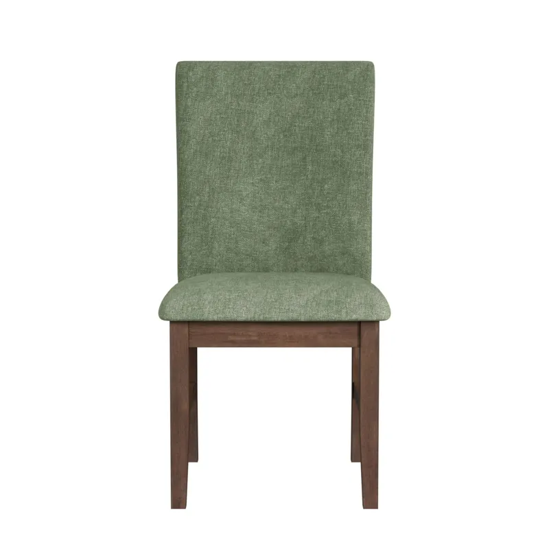 Santa Barbara Dining Side Chair with Avocado Fabric in Walnut (2 Per Carton)